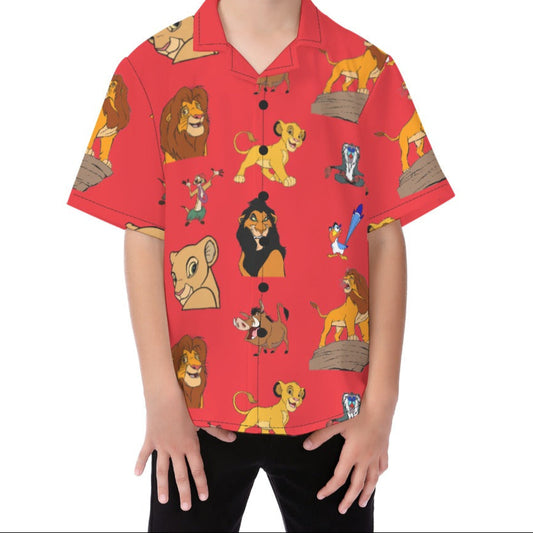 All-Over Print Kid's Hawaiian Vacation Shirt