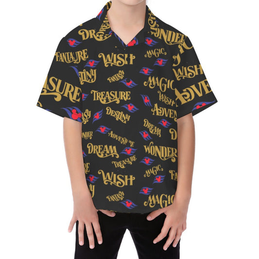 All-Over Print Kid's Hawaiian Vacation Shirt
