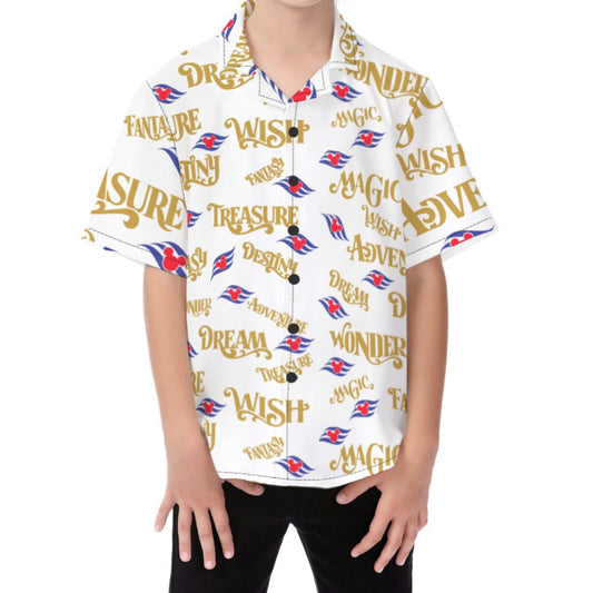 All-Over Print Kid's Hawaiian Vacation Shirt
