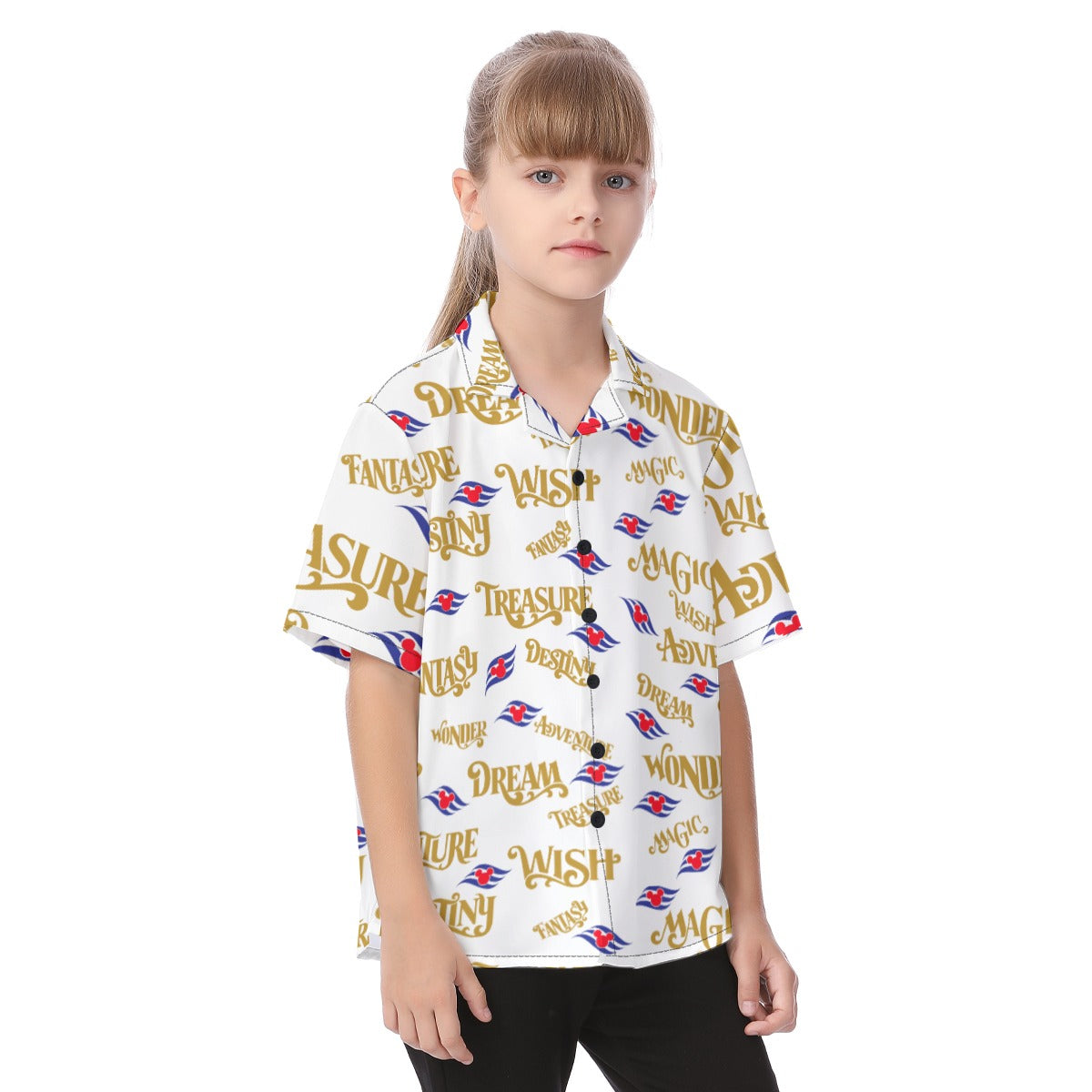 All-Over Print Kid's Hawaiian Vacation Shirt